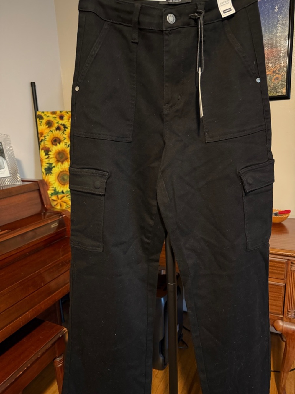 Judy Blue Black High-Rise Cargo Jeans - Picture 8 of 8